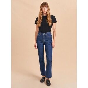 La Ligne The Molly High Rise Straight Mom Jean Benjamin NWOT Size 25